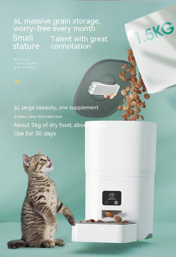 Kindred Paws™ 6L Smart Automatic Pet Feeder with Wi-Fi & Camera