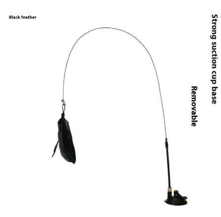 Kindred Paws™ Interactive Cat Teaser Wand Toy – Feather & Bell Play Stick